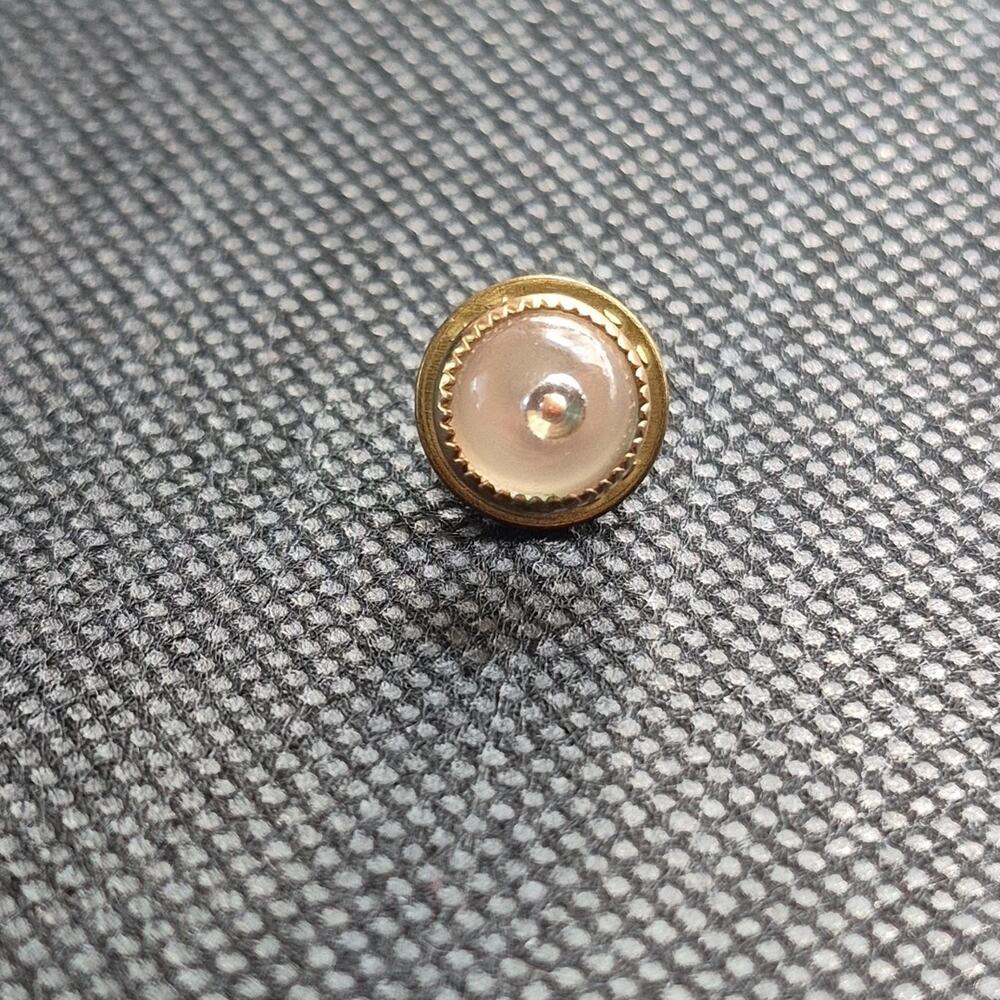 Vintage Mustard Seed Gold Tone Lapel Tie Hat Vest Pin Ballou Reg'd Push Back